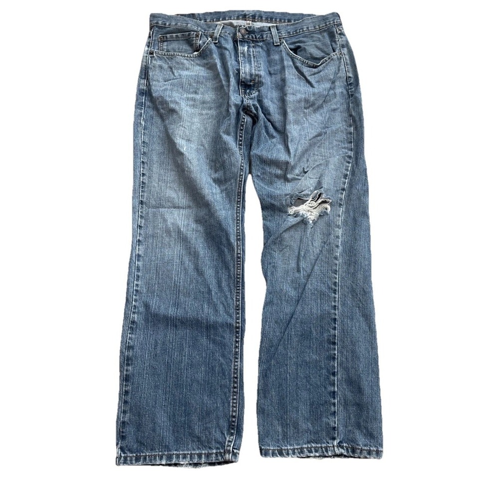 Levi's 559 Jeans Men's‎ 36x30 Blue Relaxed Straight Medium Wash Denim Distressed